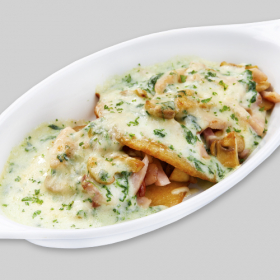 Драники запеченные с ветчиной,беконом и грибами(ЕЖЕДНЕВНО)