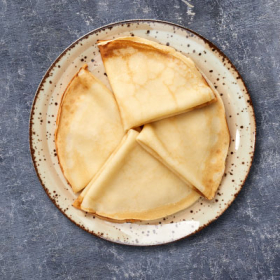 Блинчики с маслом и сыром