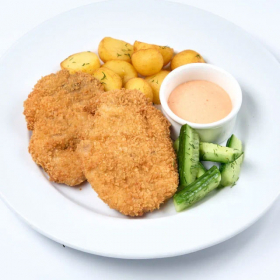 Куриные бедрышки в панировке Панко и жареный картофель (ПЯТНИЦА)