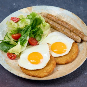 Драники с колбасками по-деревенски